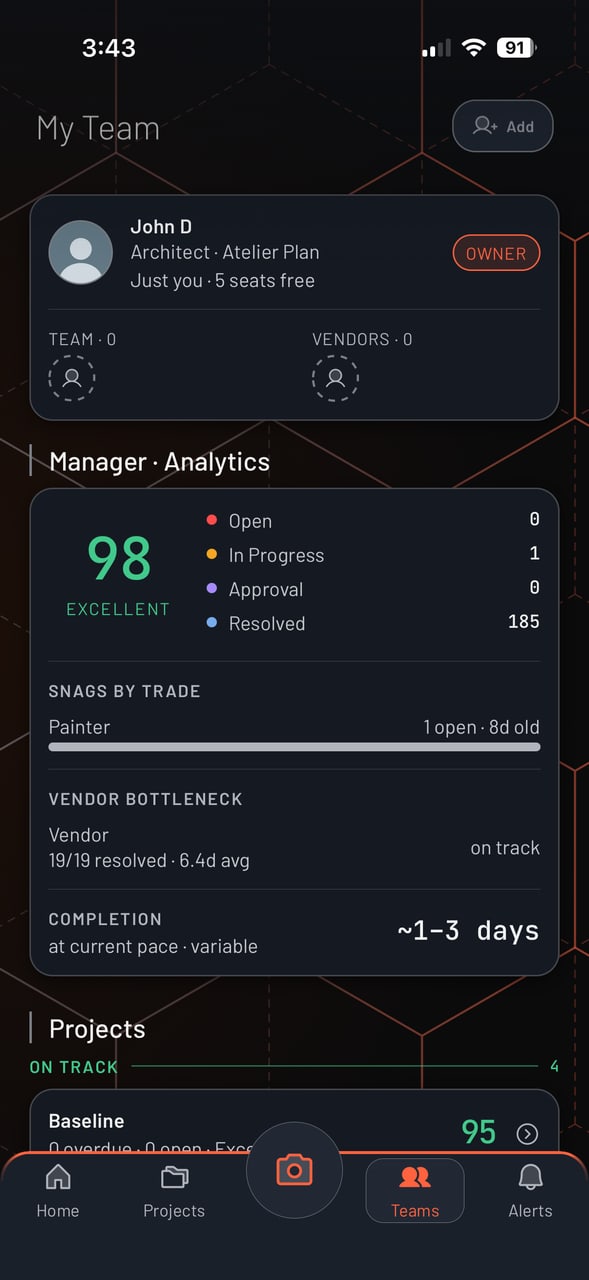 For teams: the manager's view